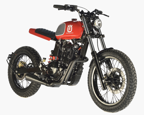 the honda FX 650 fusqvarna motorcycle by le garage de félix