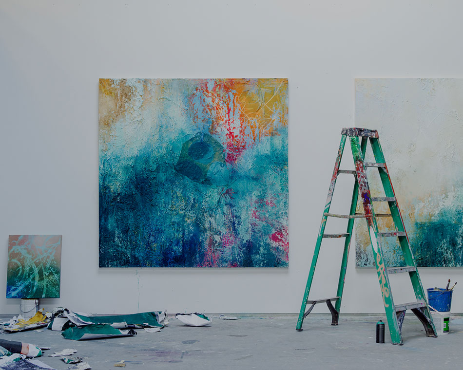 inside josé parlá's snøhetta-designed art studio in brooklyn