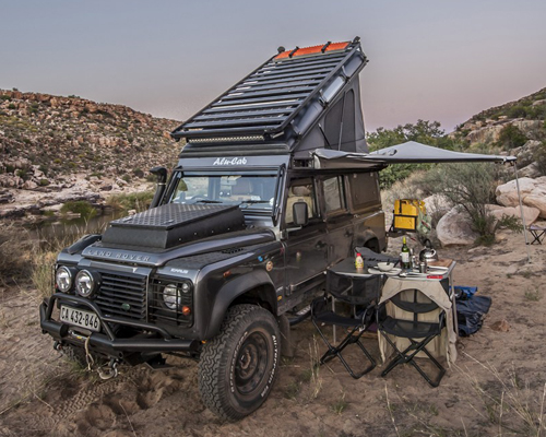 the land rover icarus rooftop camper by alu-cab