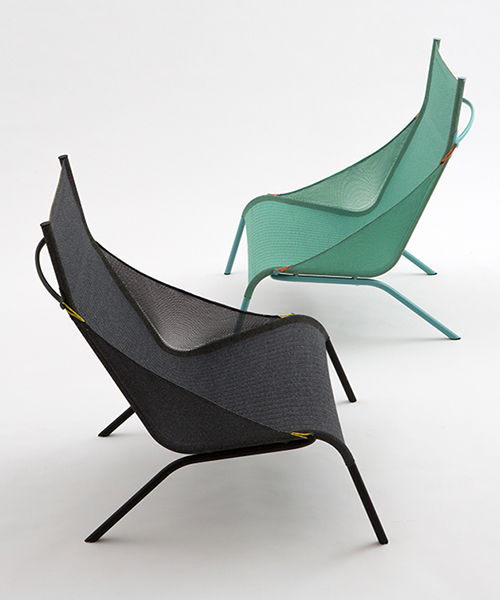 benjamin hubert's TENT chair for moroso integrates 3D knitting technology
