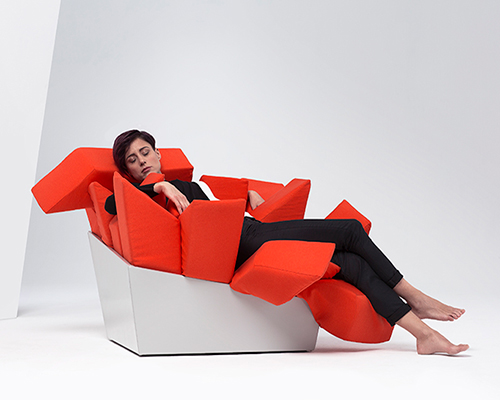 the MANET easy chair by best before 2065 shape-shifts to suits your needs