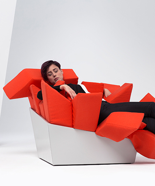 the MANET easy chair by best before 2065 shape-shifts to suits your needs