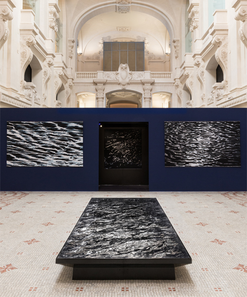 mathieu lehanneur's liquid marble floods paris' musée des arts décoratifs
