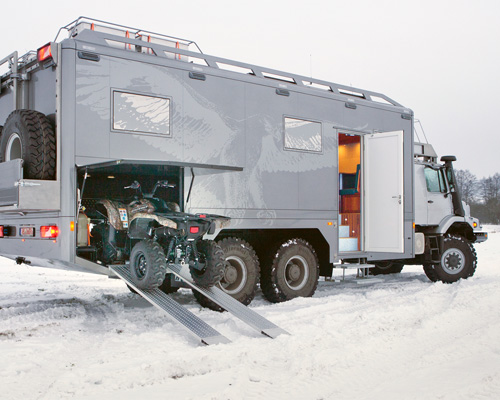 the mercedes-benz zestros 6x6 is a home on wheels