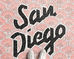 nick misani's illustrated typographic mosaics take you on a trip around the world