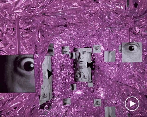 immersive mylar multimedia installation celebrates the brilliance of italian cinema