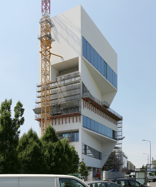 fondazione prada's new building by OMA nears completion in milan