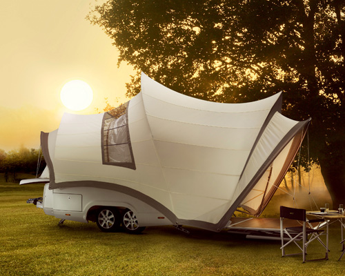 enthoven design associates' opera camper unfolds a sydney-inspired luxury mobile home