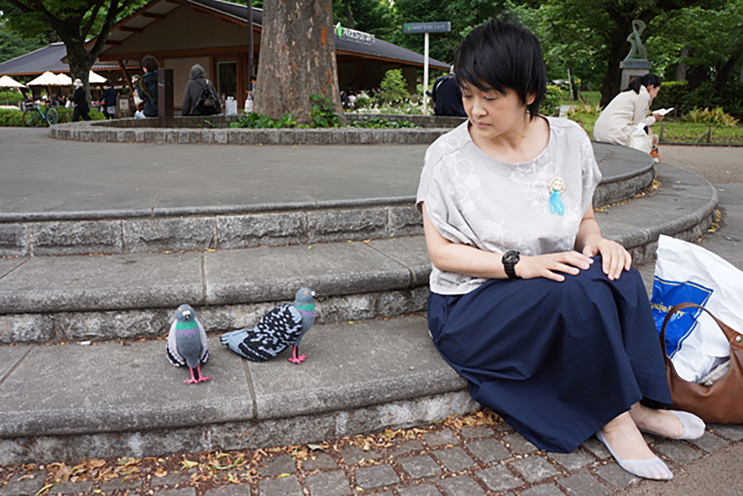 japanese designer handcrafts pigeon shoes for walking around tokyo parks