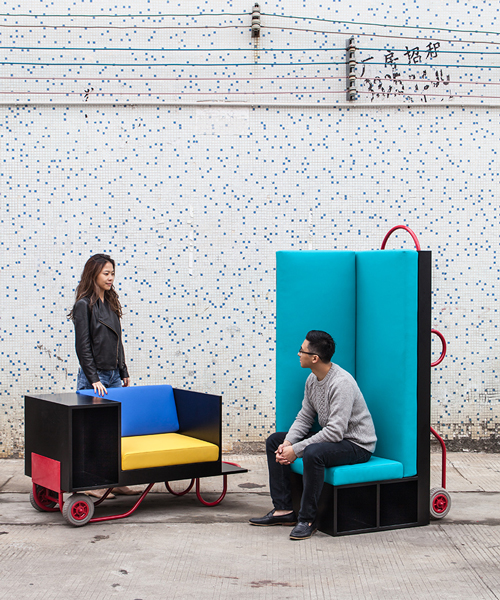 lim + lu and CL3's pushcarts are multi-use hybrid furniture systems