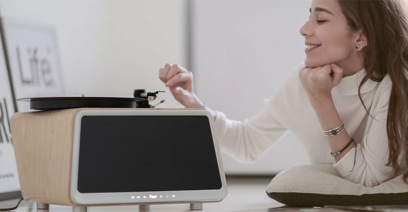 all-in-one seed turntable pairs vinyl music with wireless streaming