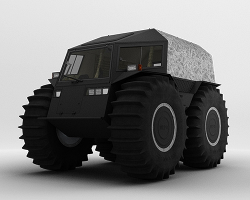 the sherp ATV is an amphibious vehicle for plowing through any terrain