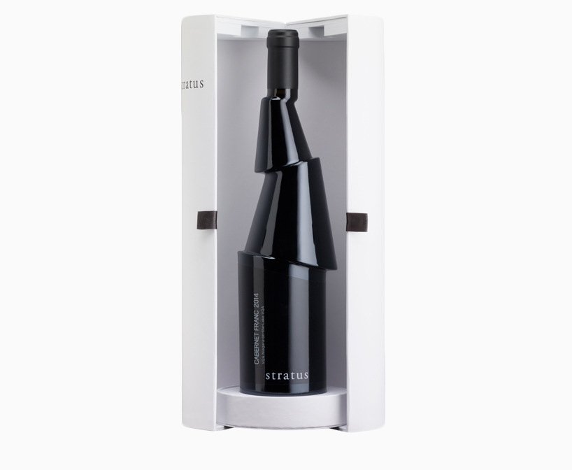 karim rashid sculpts deconstructed decant bottle for stratus vineyards