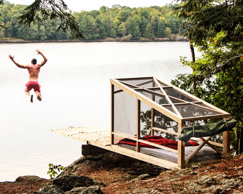 studio north constructs lake-adjacent 'dream/dive platform' in canada