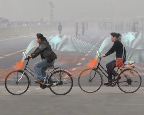 studio roosegaarde's smog free bicycles purify pollution as you pedal