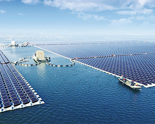 the world's largest floating solar plant starts producing power in huainan, china