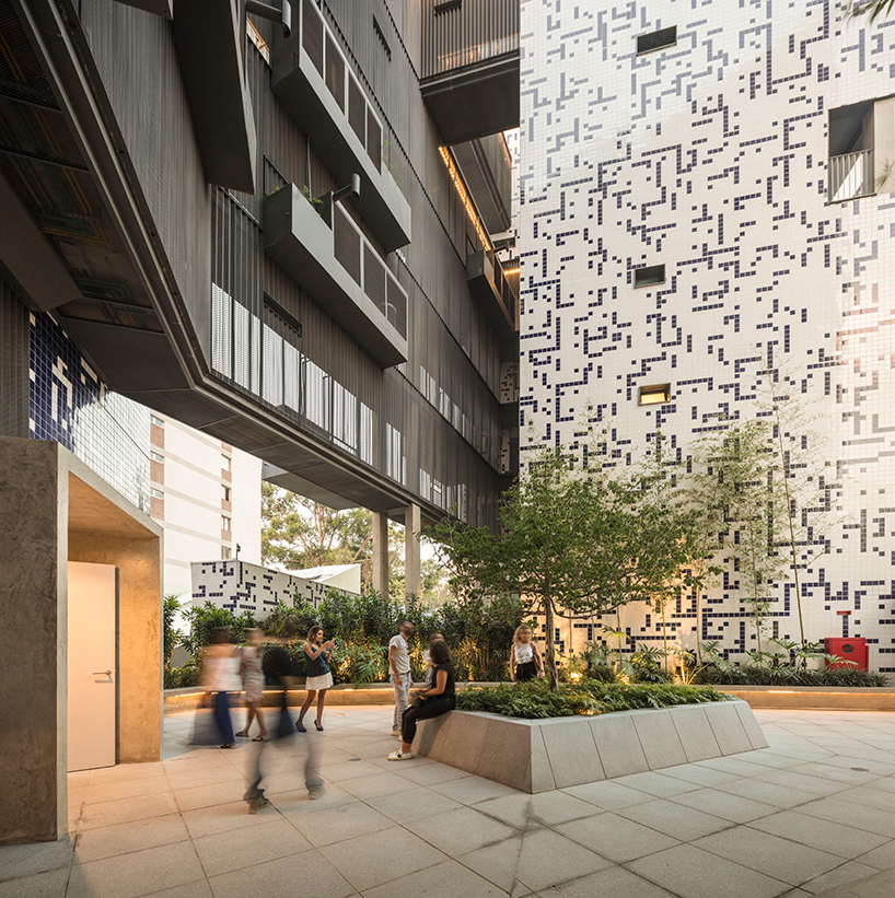 triptyque wraps arapiraca towers in são paulo with portugese azulejos tiles
