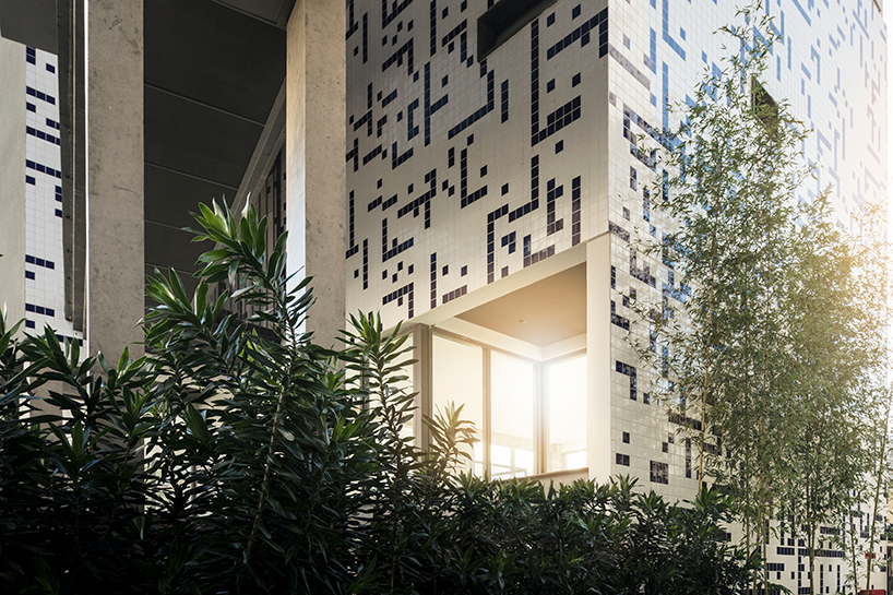 triptyque wraps arapiraca towers in são paulo with portugese azulejos tiles