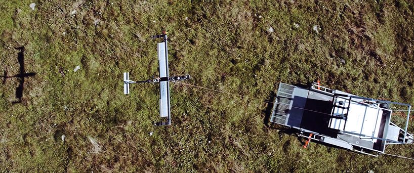 twingtec drone wind harvester flies like a kite to reel in power from high altitudes
