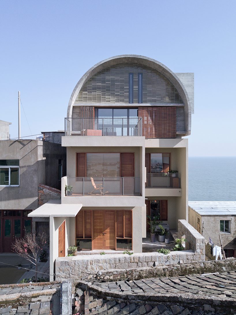 vector architects adds vaulted roof to captain's house in coastal china