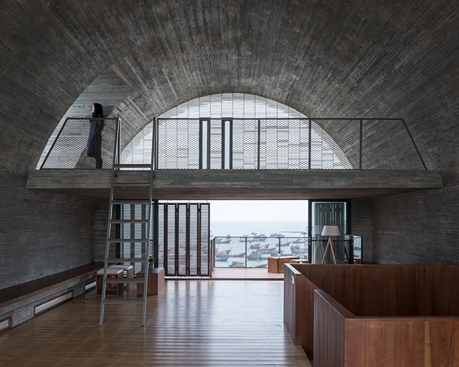 vector architects adds vaulted roof to captain's house in coastal china
