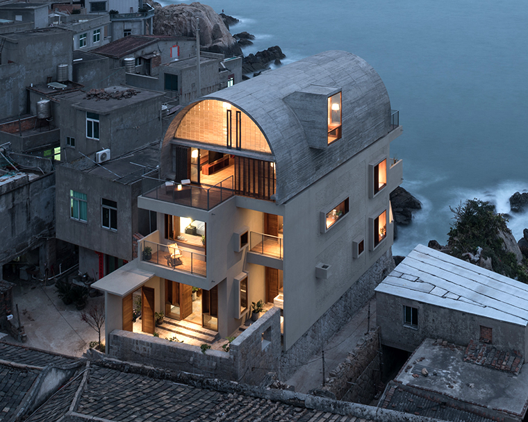 vector architects adds vaulted roof to captain's house in coastal china