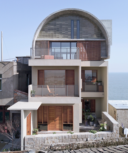 vector architects adds vaulted roof to captain's house in coastal china