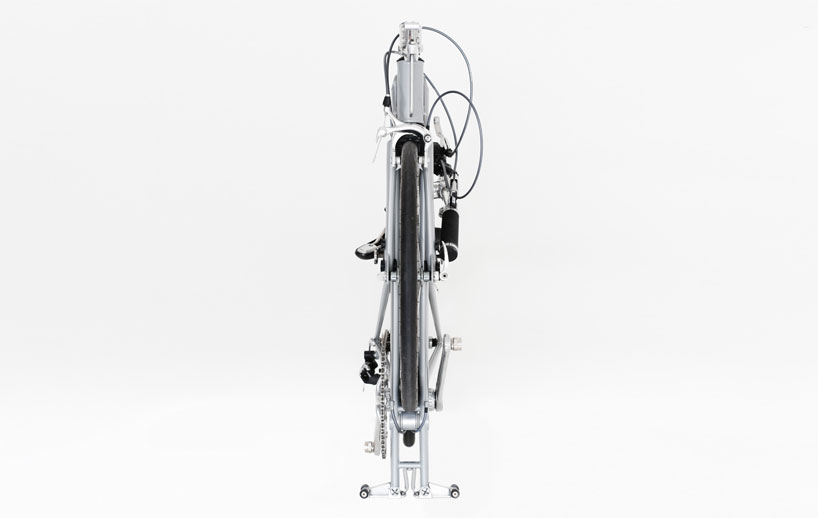 whippet bicycle folds as a slim and stylish companion for urban living