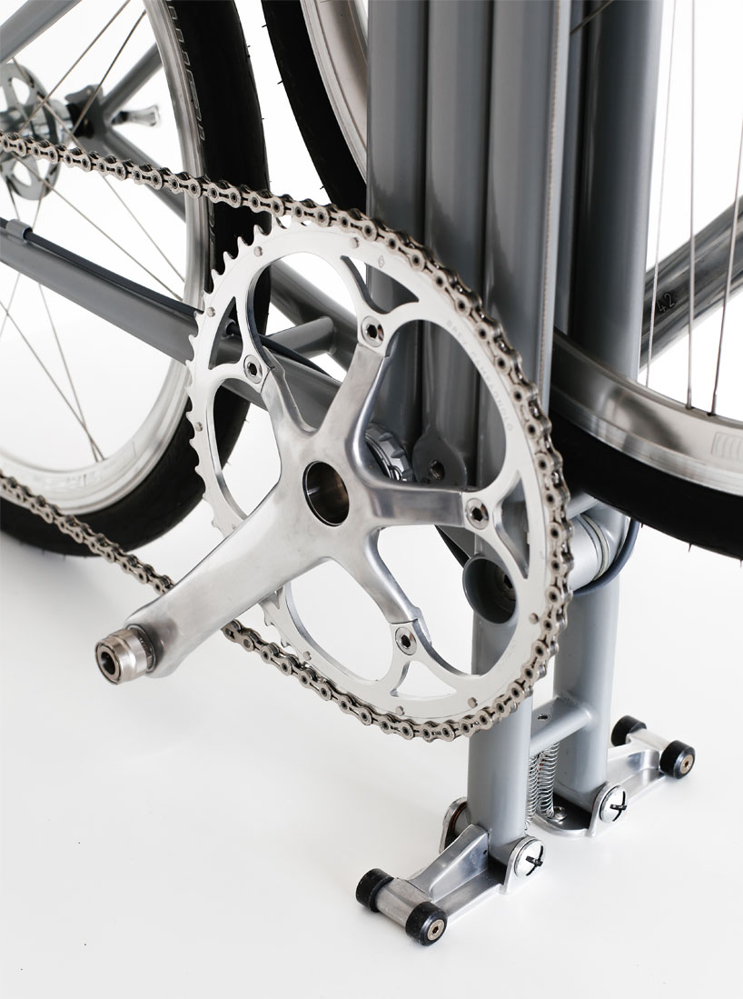whippet bicycle folds as a slim and stylish companion for urban living