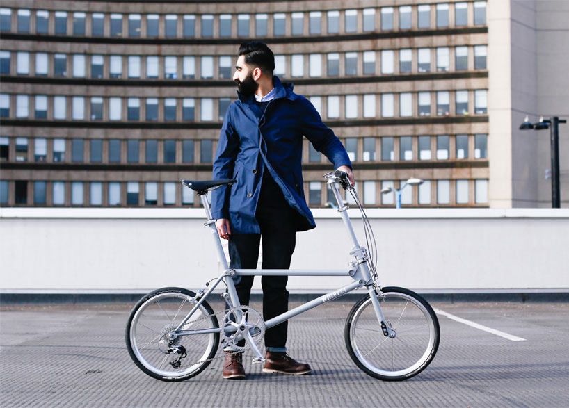 whippet bicycle folds as a slim and stylish companion for urban living