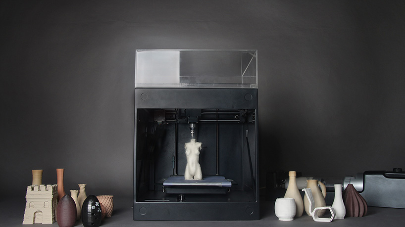 the clayXYZ is a digital 3D printer for ceramics that sits on your desktop