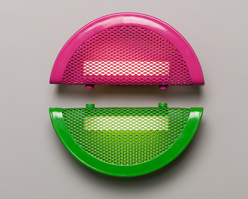 yuval tzur's wall lamps reflect the colorful aesthetic of the 1980's