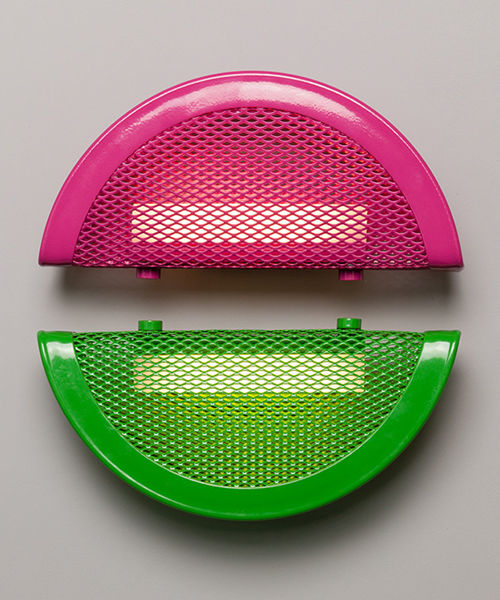 yuval tzur's wall lamps reflect the colorful aesthetic of the 1980's