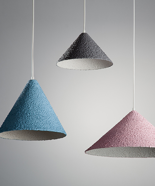 spritz hanging lamps by yuval tzur embody an earthy texture