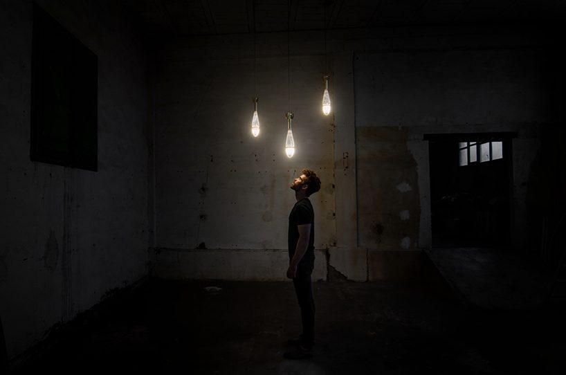 amarist studio converts the shape of projectiles into a sculptural lighting set