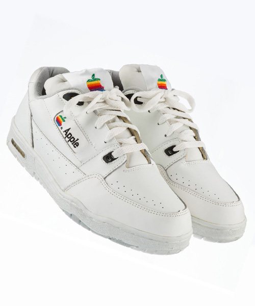 retro apple sneakers cross a 90's macintosh classic with a pair of air force 1s