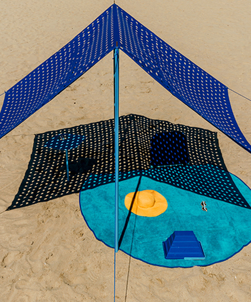 5.5 designstudio's colorful beach items celebrate la grande motte's iconic architecture