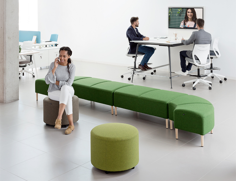 ACTIU bend modular soft seating adapts for work spaces and needs