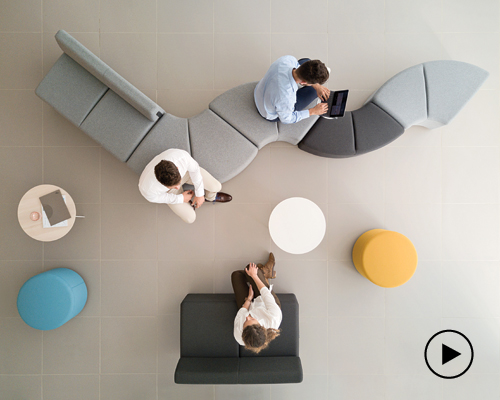 ACTIU bend modular soft seating adapts for work spaces and needs