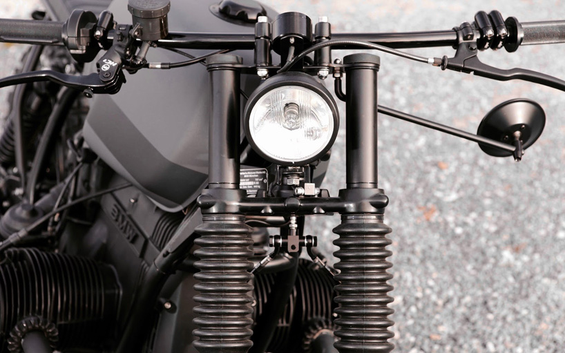 the BMW R80 T63 by angry motors is a total black cafe racer