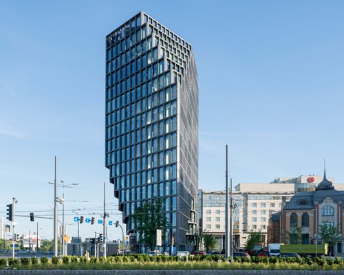 MVRDV's shapeshifting bałtyk tower in poznań appears to change with your vantage point