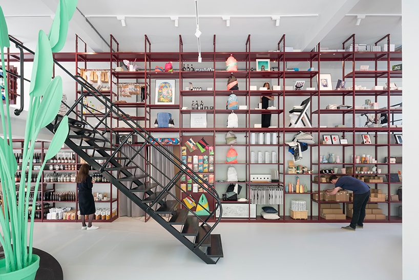 MVRDV designs groos concept store with full height shelving in rotterdam