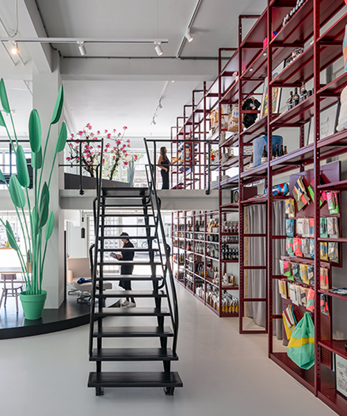 MVRDV designs groos concept store with full height shelving in rotterdam