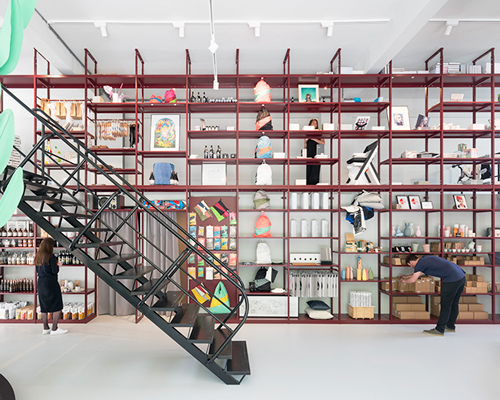 MVRDV designs groos concept store with full height shelving in rotterdam