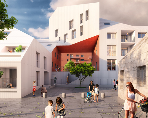 MVRDV starts work on a riverside neighborhood for bordeaux with angled façades