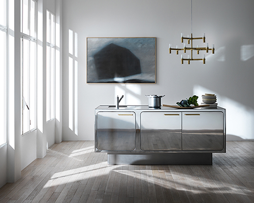 alberto torsello's mirror-finish design for the abimis ego kitchen
