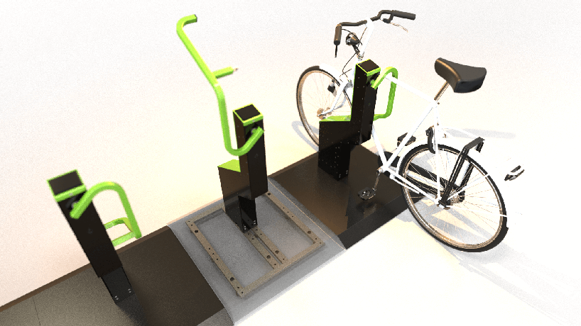 Bike Rack Device bikeep smart bike rack syncs with your phone to lock your bicycle safely
