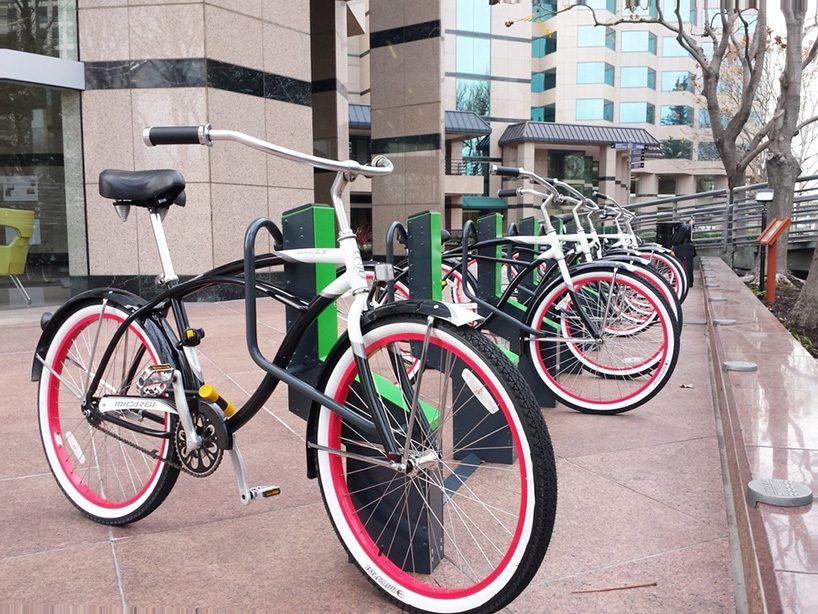 bikeep smart bike rack syncs with your phone to lock your bicycle safely