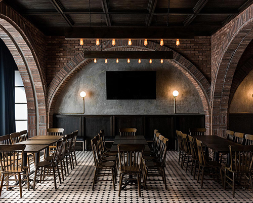 historic salon sociedad transformed into rustic resto-bar in monterrey