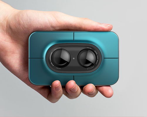 the dual camera features two rotating lenses for switching pespectives